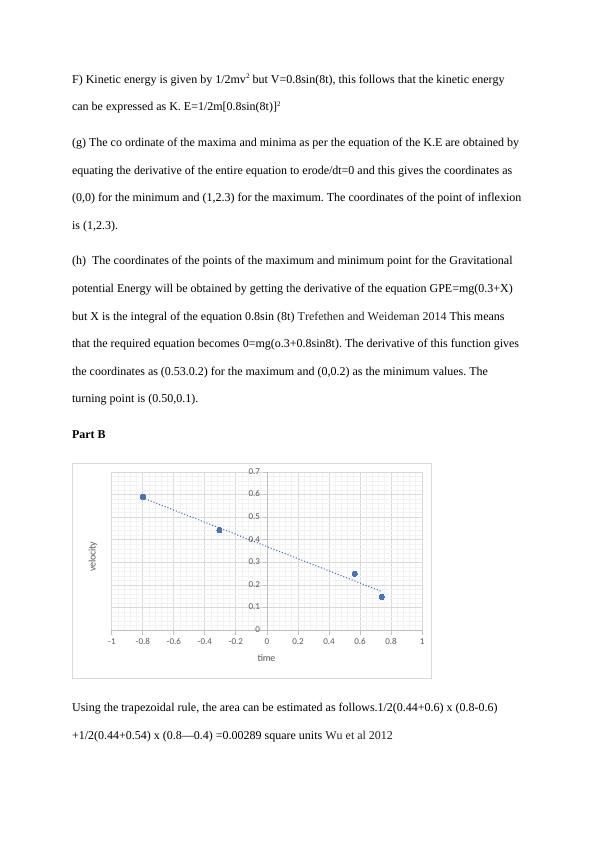 Calculus Assignment Displacement, Acceleration, Energy, Charge