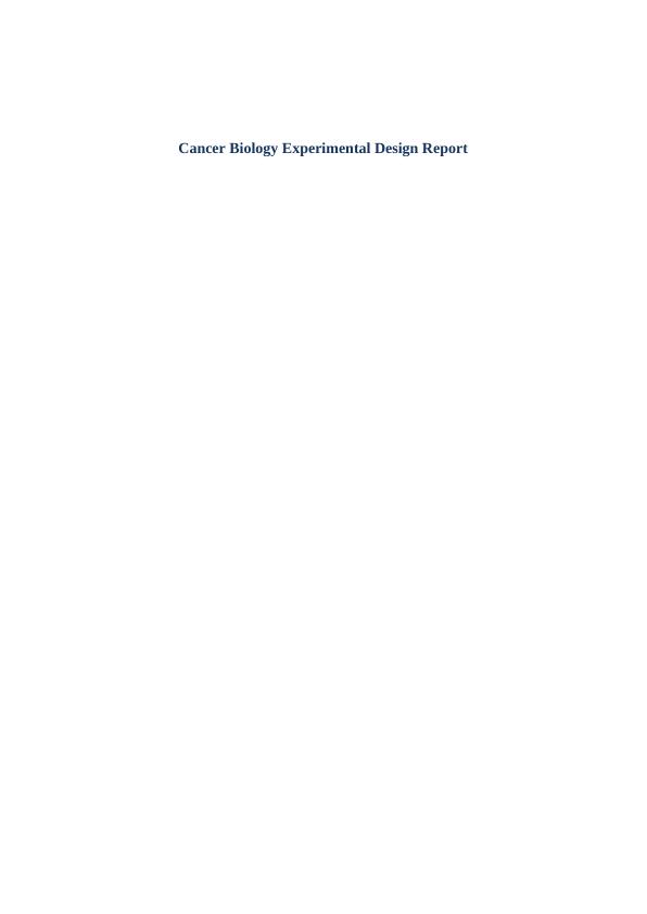 experimental design report