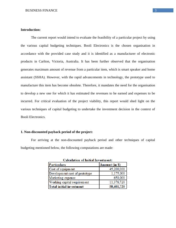 Capital Budgeting Techniques for Feasibility of a Project: Booli Electronics Case Study_4