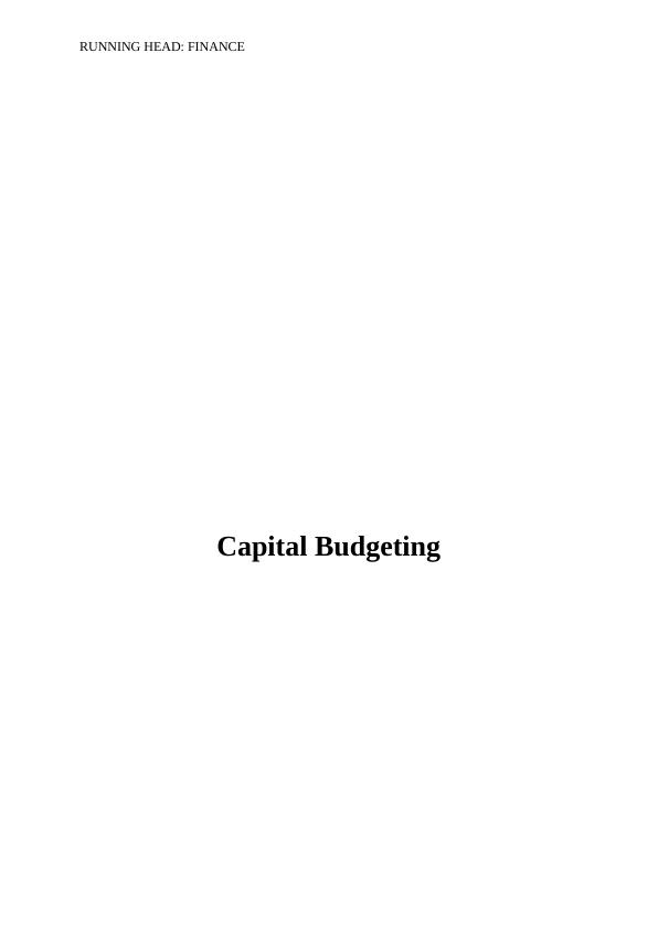 capital budgeting calculator