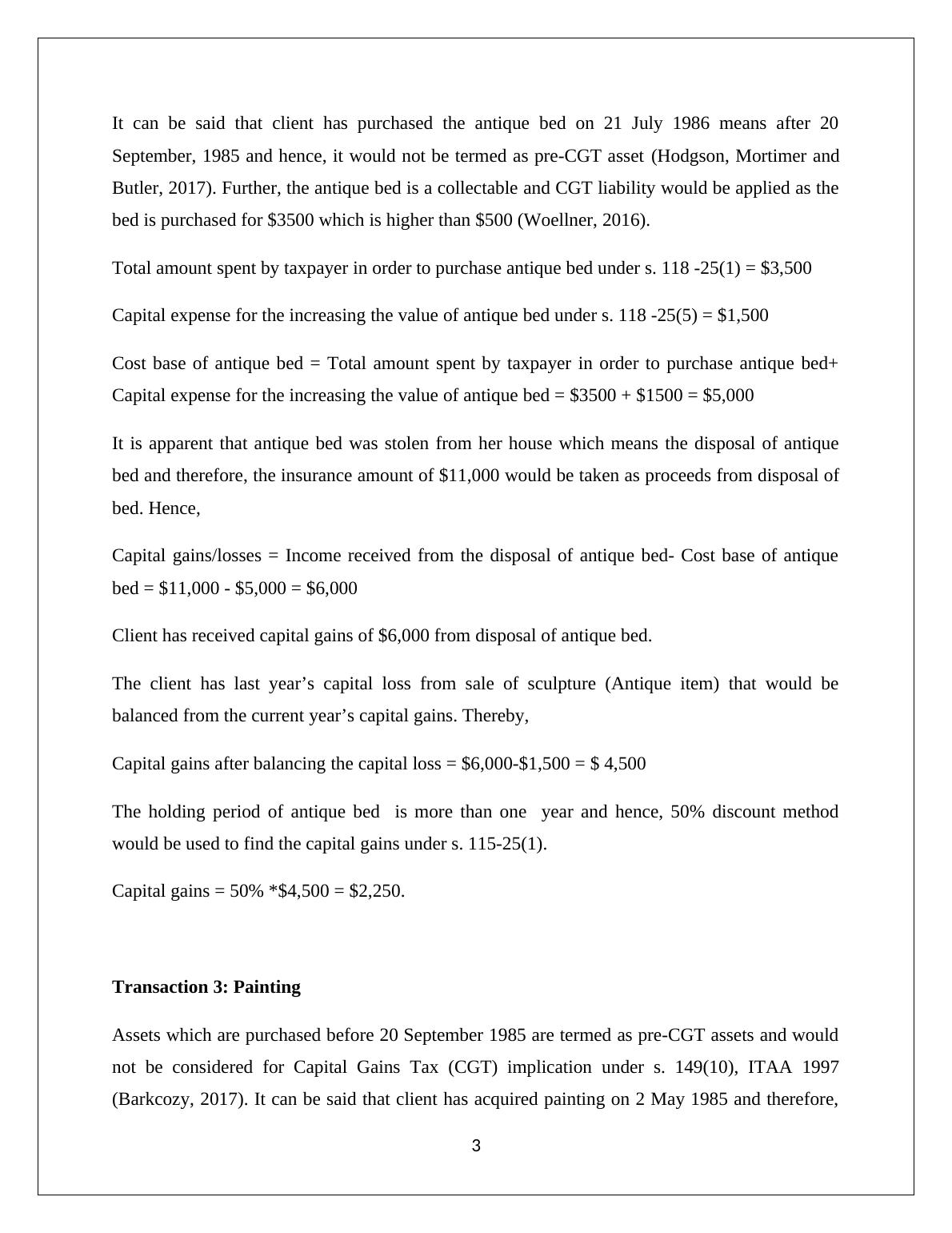 Capital Gains/Losses and Fringe Benefits Tax Liability Calculation