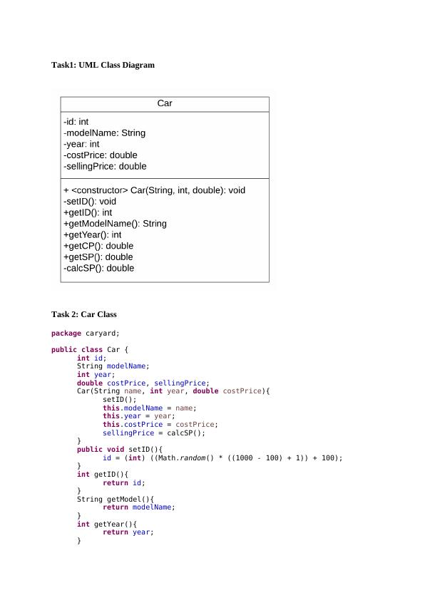 CarYardMIT162011 Class Implementation in Java_1