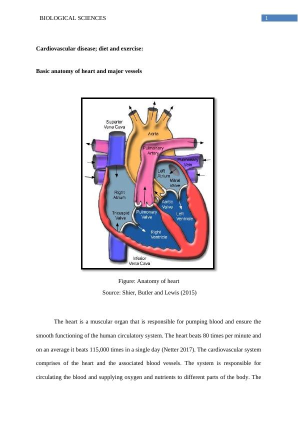 Cardiovascular Disease: Diet and Exercise | Desklib