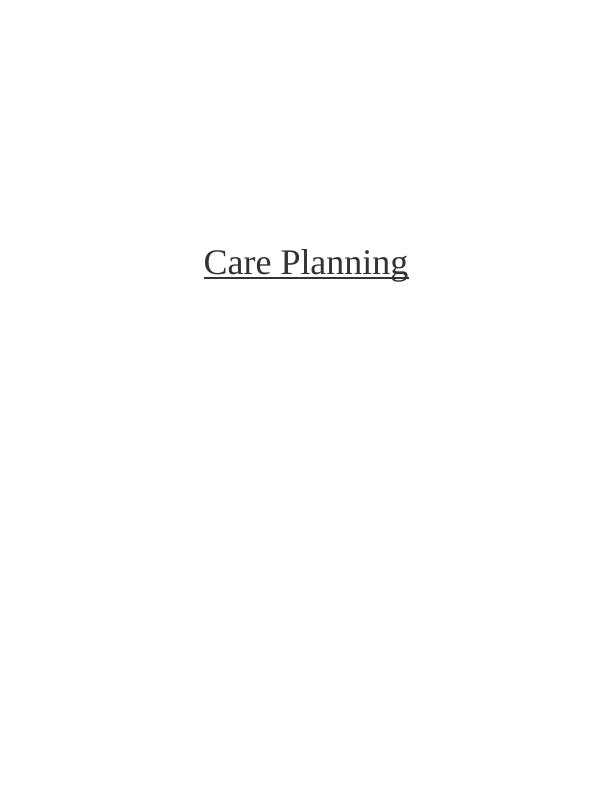 Effective Care Planning For Mentally Disabled People: Assessment 