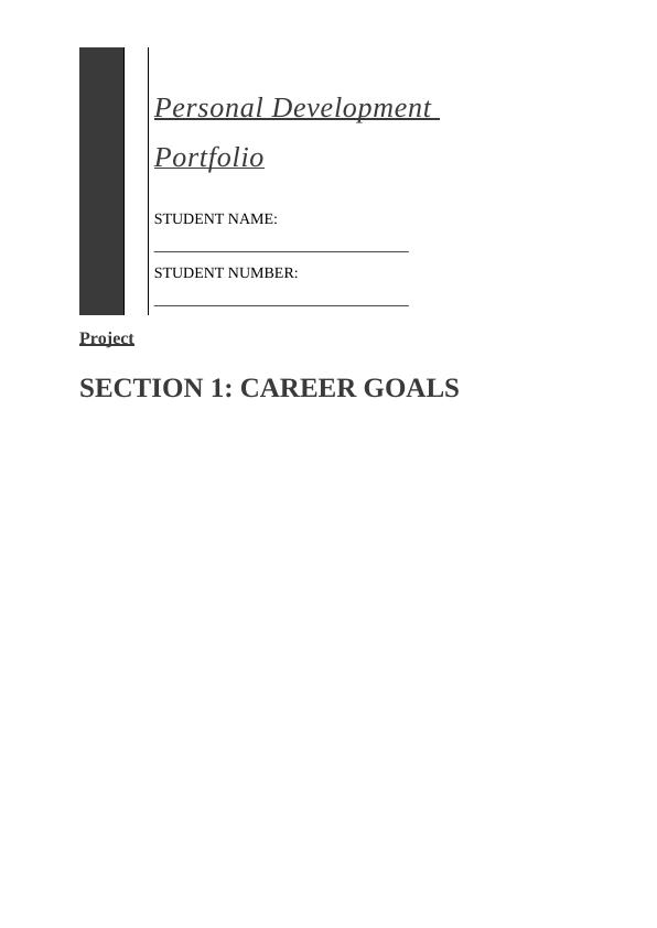 Career Goals: Job Advert, Industry Overview, Current Reality, Options for Progression_1