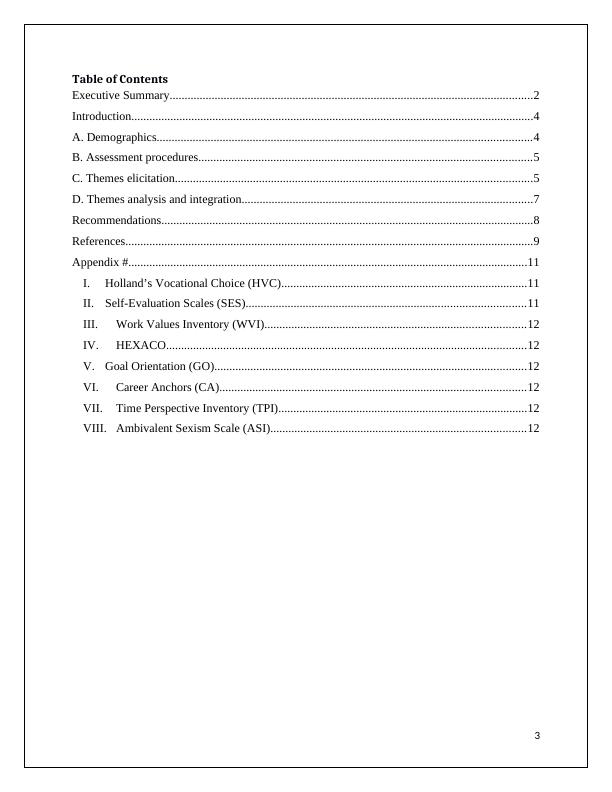 Career Management SelfAssessment Report Desklib