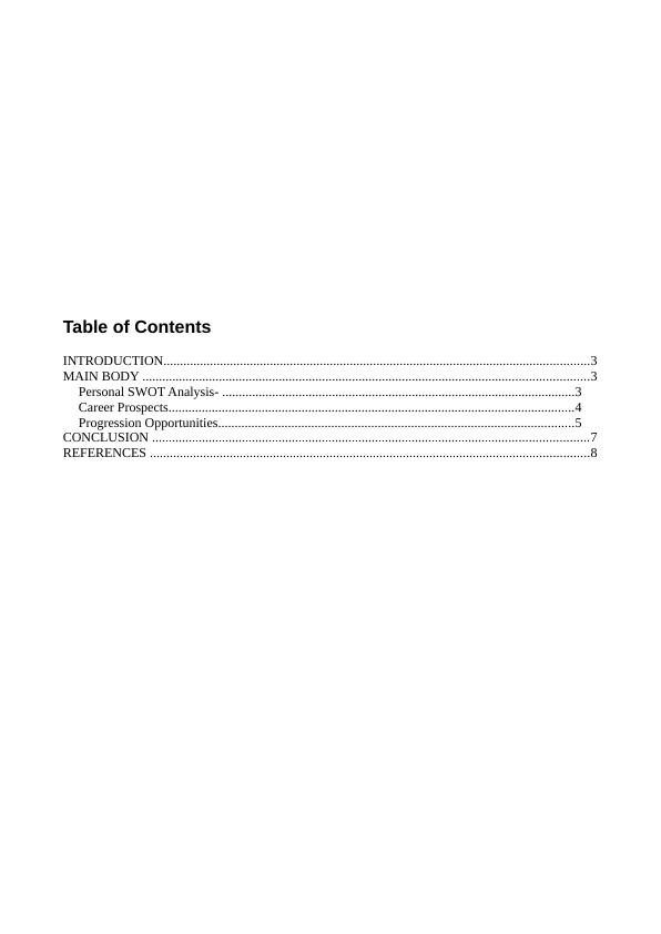 Career Prospects In Finance Personal Swot Analysis And Progression Opportunities 6751