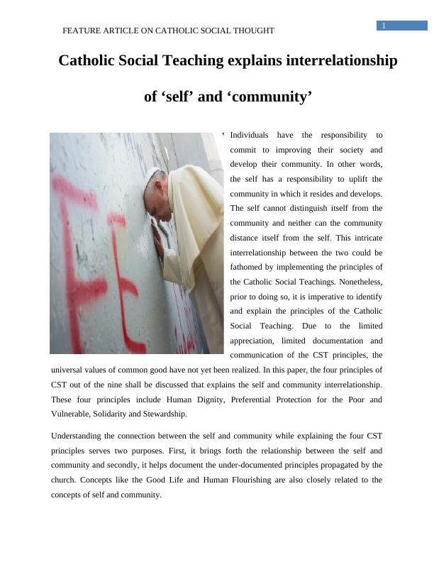 Interrelationship of Self and Community in Catholic Social Teaching_2