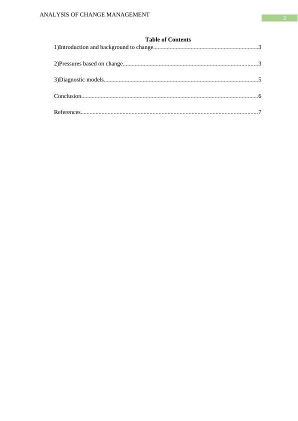 Analysis of Change Management in Pizza Hut