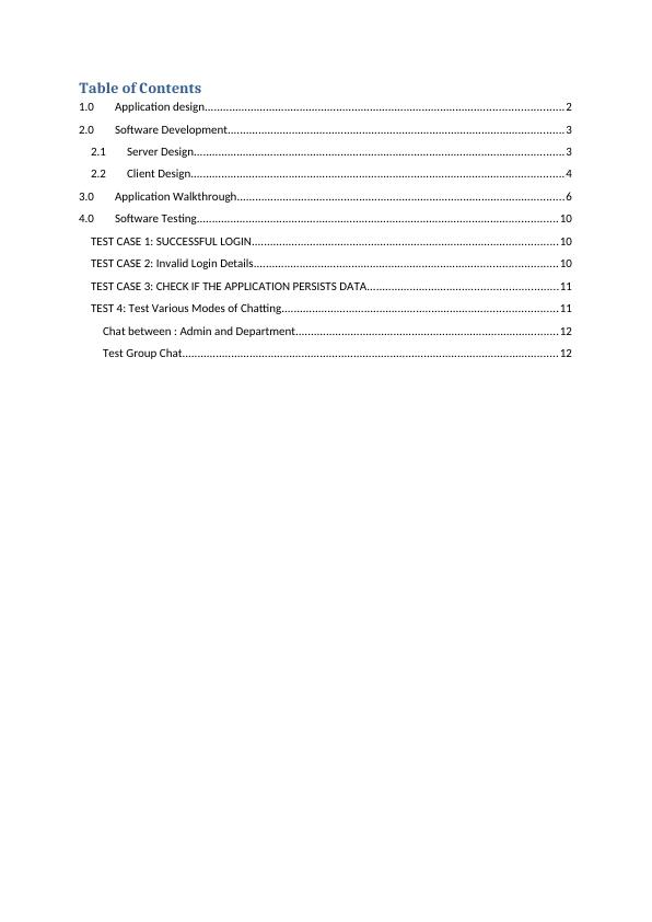 Chat Application Design and Implementation Document