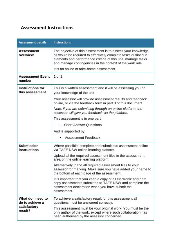 CHCDIV001 Work with diverse people Assessment Criteria