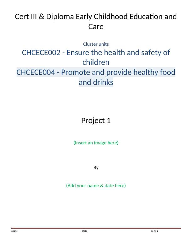 Child Care Centre Health and Safety Policies and Procedures | Desklib