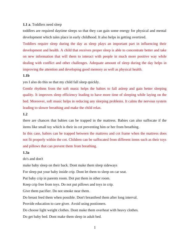 Safe Sleeping Practices for Toddlers and Other Essential Childcare