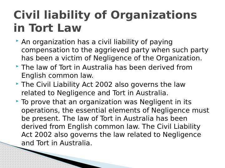 Civil Liability of Organizations in Tort Law_2