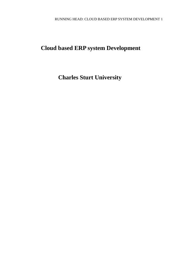 Cloud based ERP system Development_1