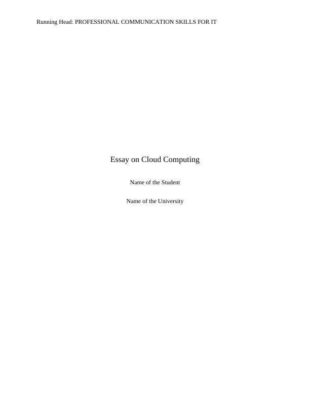 Essay on Cloud Computing_1