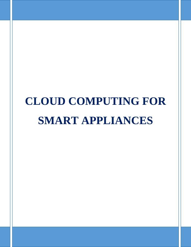 Cloud Computing for Smart Appliances - IBM Blue mix_1