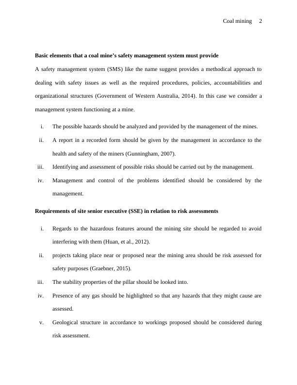Coal Mining Safety Management System, Risk Assessment, and Prevention