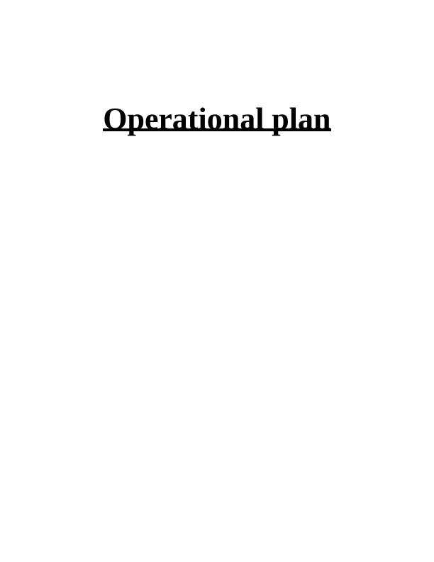 Operational Plan for Coles Supermarket: Models and Strategies