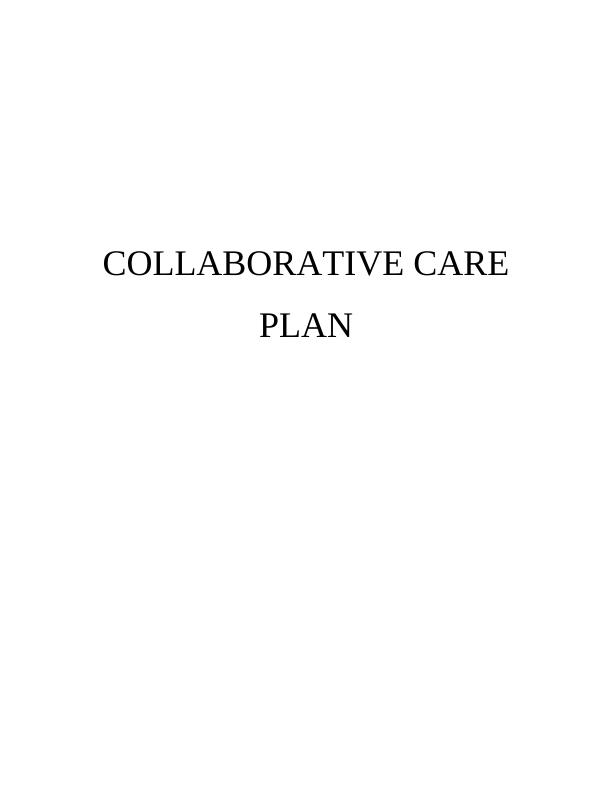 Collaborative Care Plan for Mental Health Patient with Drug-Induced ...