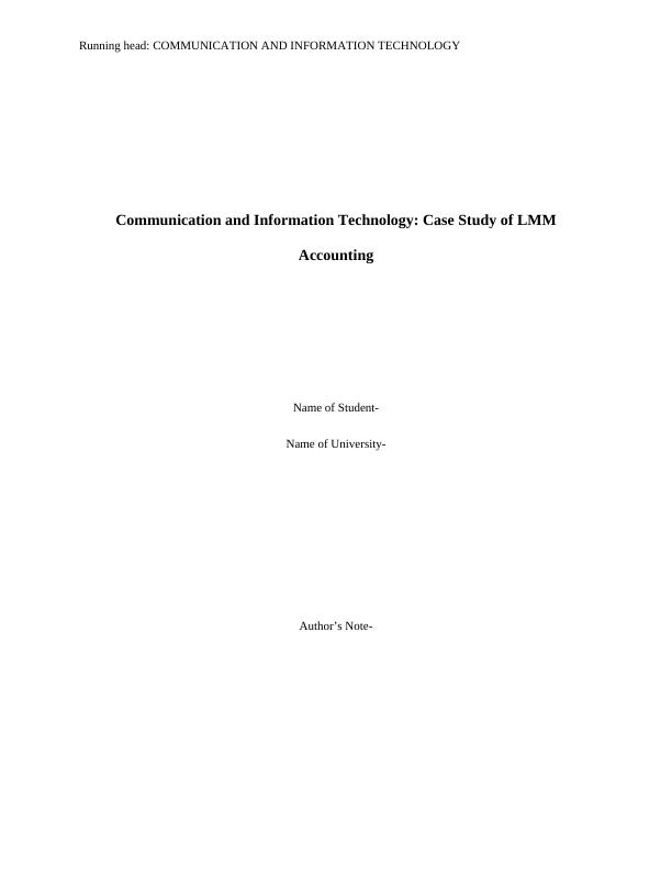 case study about information technology