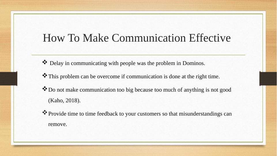 Effective Communication and Reputation Management: Lessons from Dominos