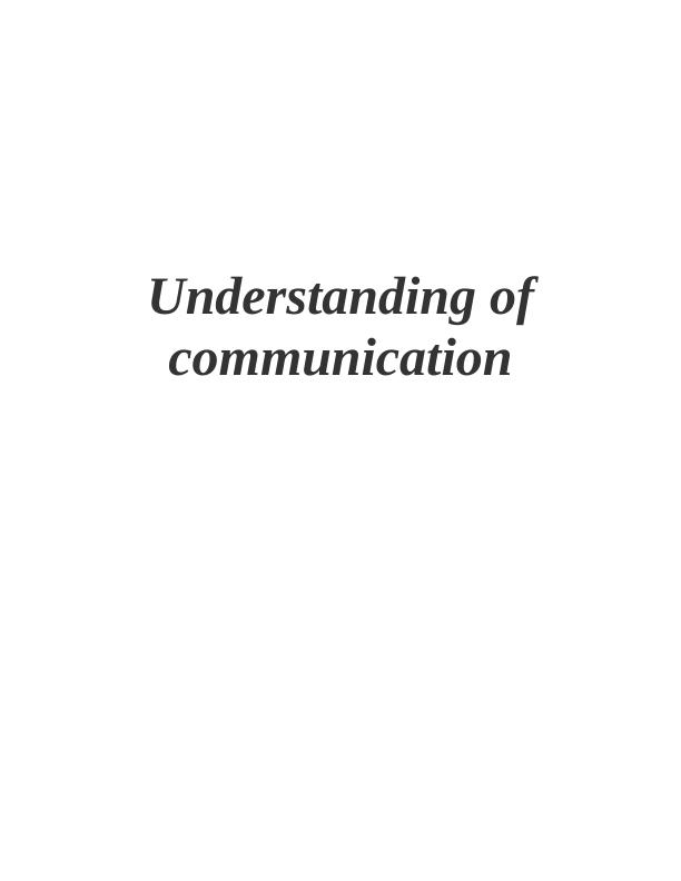 Understanding of Communication_1
