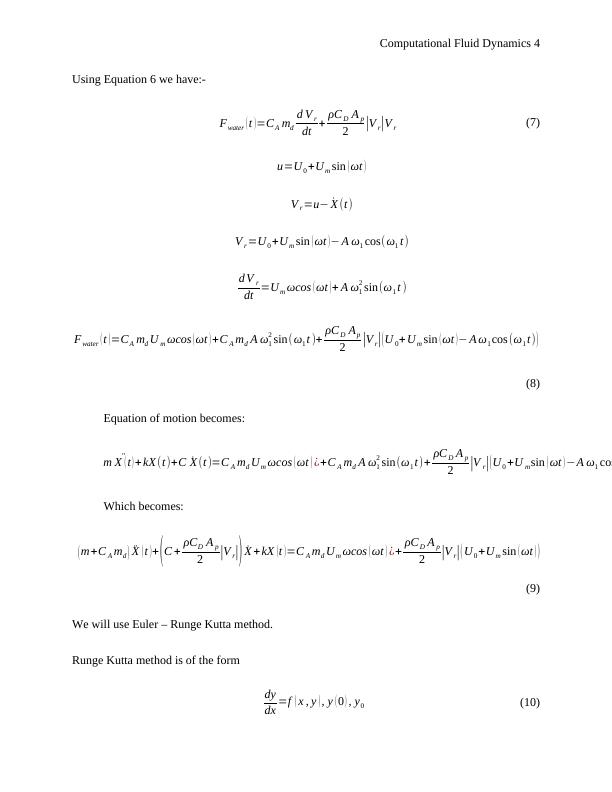 Computational Fluid Dynamics: Simple Initial Value Problem and Numerical Method for Predicting Vibration of Cylinder_4