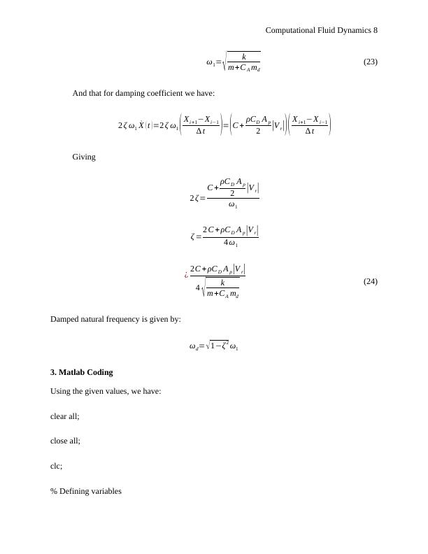 Computational Fluid Dynamics: Simple Initial Value Problem and Numerical Method for Predicting Vibration of Cylinder_8