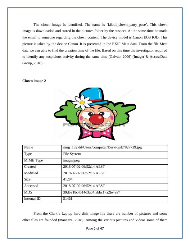Computer Forensics Investigation on Clown Content Offence in Western Australia_6