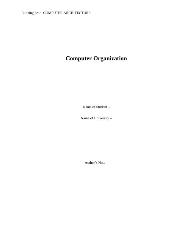 Computer Organization_1