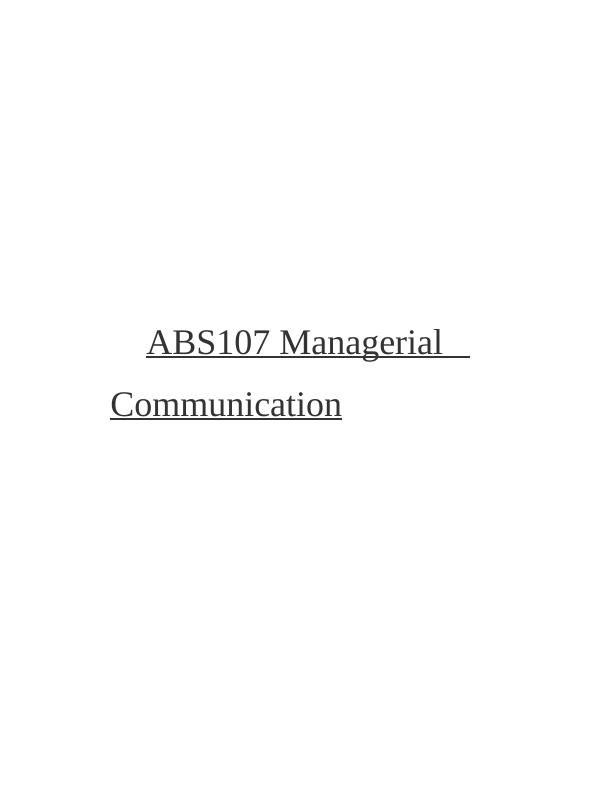 case study on managerial communication