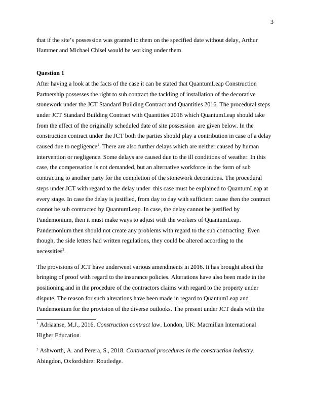 Construction Law Subcontracting and Delay under JCT Standard Building