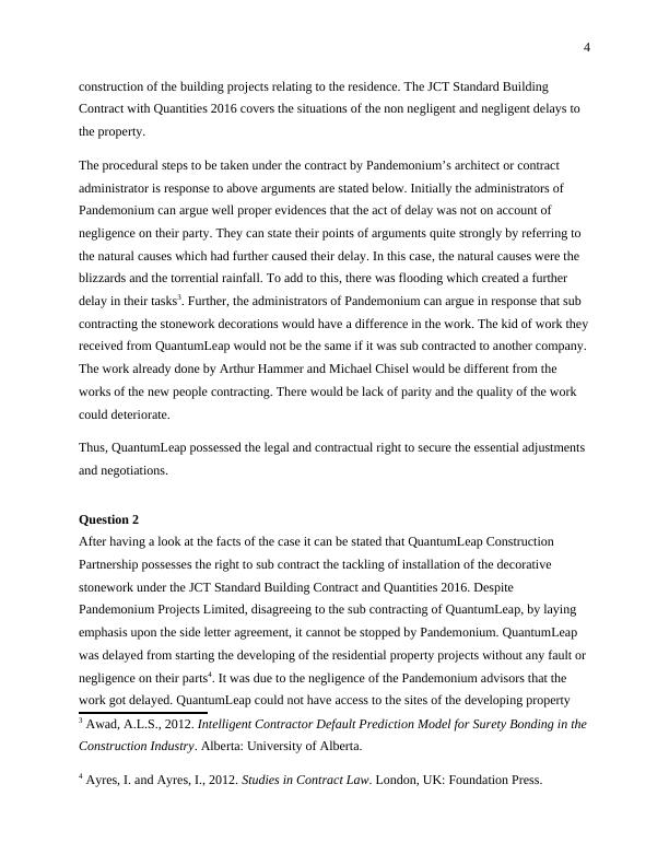 Construction Law Subcontracting and Delay under JCT Standard Building