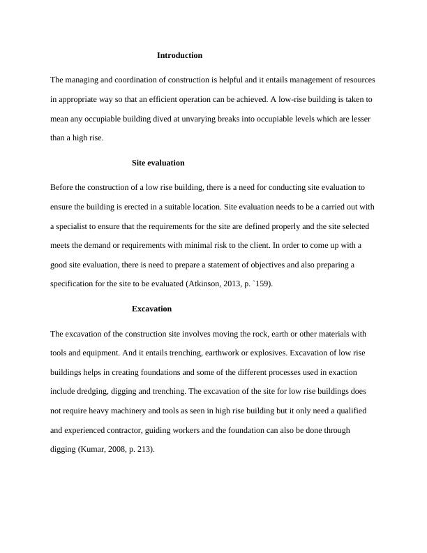 Construction Of Low Rise Buildings: Site Evaluation, Excavation ...