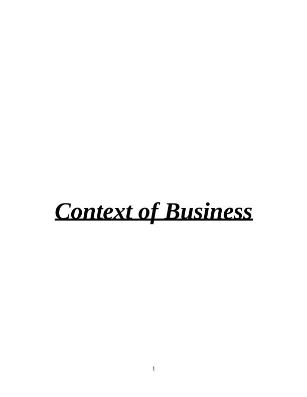 Context of Business: SWOT and PESTEL analysis of Marks & Spencer_1