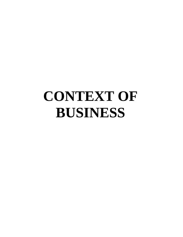 Context of Business - SWOT and PESTLE Analysis of Mark and Spencer_1