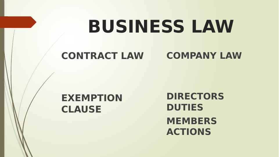 Contract Law Issue and Company Law Issue Desklib