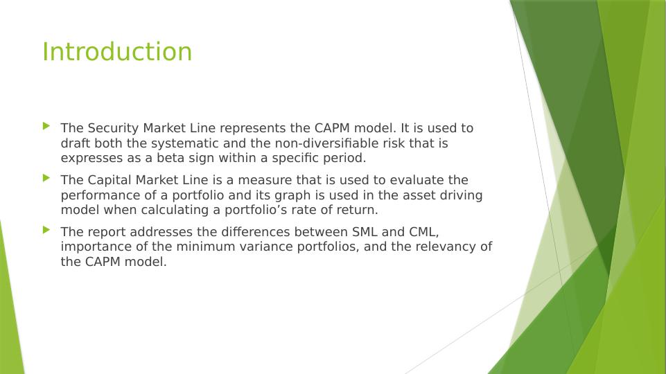 Corporate Financial Management: Differences between SML and CML, Minimum Variance Portfolios, and Relevancy of CAPM Approach_2