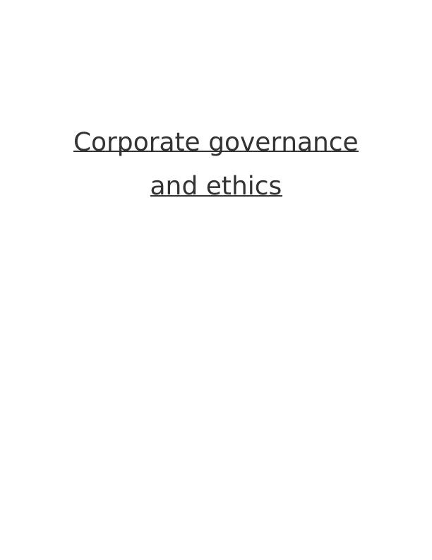 Corporate Governance and Ethics in Managing Oil Spills and