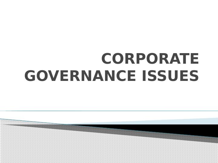 Corporate Governance Issues: Real Trends and Emerging Challenges_1