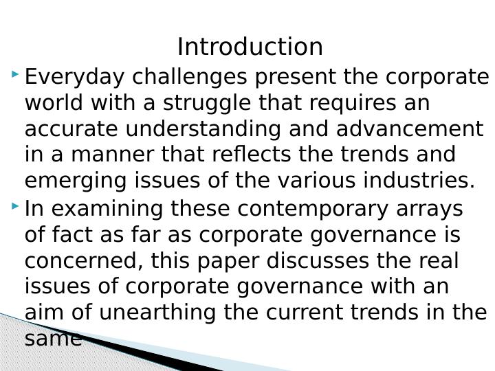 Corporate Governance Issues: Real Trends and Emerging Challenges_2