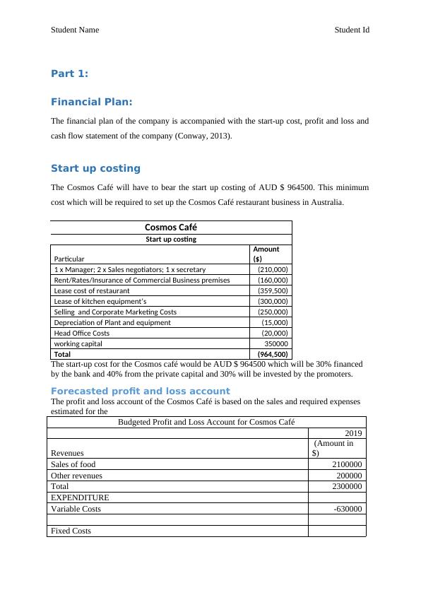 Financial Plan and Report for Cosmos Café_4