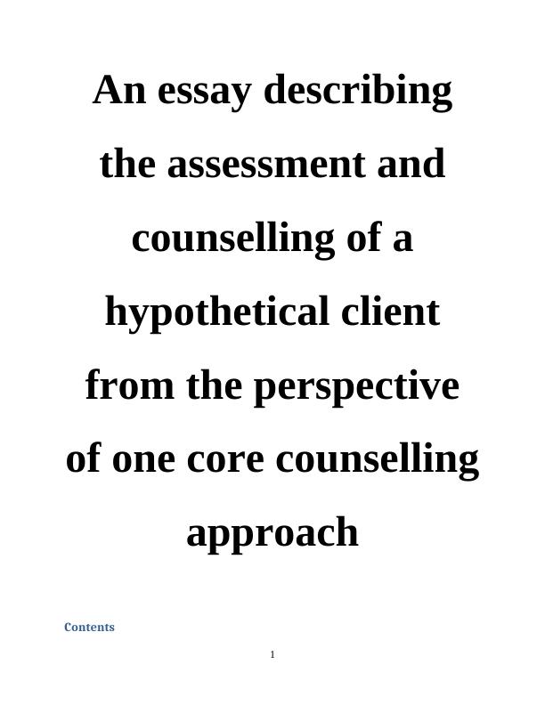 Assessment and Counseling of a Hypothetical Client with Eating Disorder using Cognitive Behavioral Therapy_1