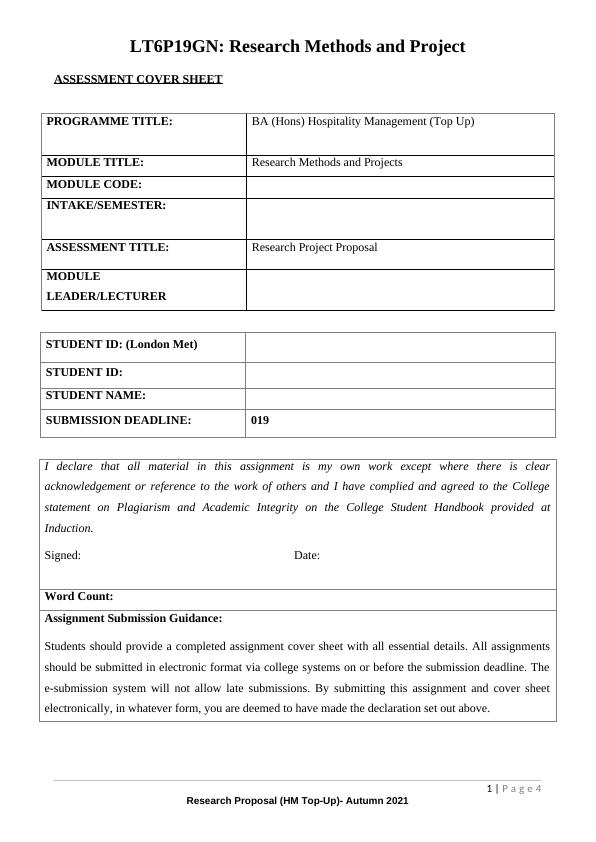 Impact of Covid-19 on Consumer Buying Behaviour in UK Hospitality Industry_1