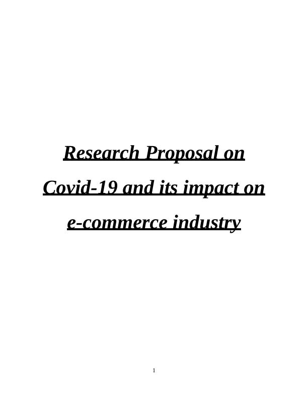 Covid-19 Impact on E-commerce Industry: A Study on Amazon UK_1