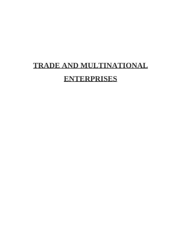 Impact of Covid-19 on International Trade: A Study on Free Trade and Multinational Enterprises_1