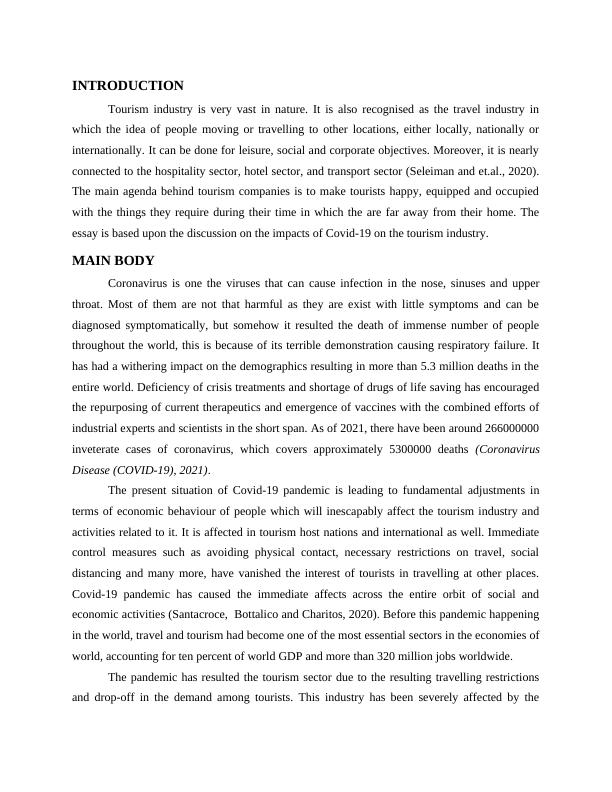 Impacts of Covid-19 on Tourism Industry - Essay_3