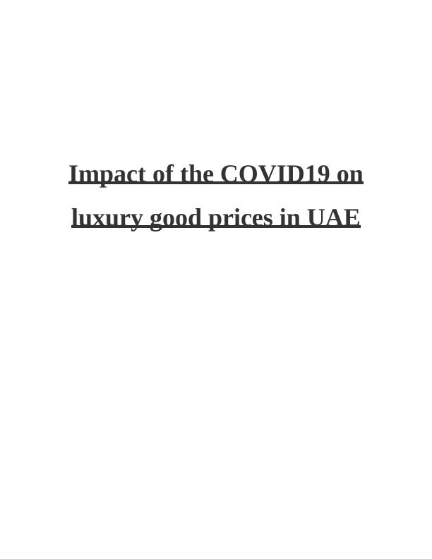 Impact of COVID-19 on Luxury Good Prices in UAE_1