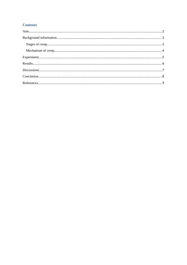 Creep of a Material: Mechanism, Stages, and Experiment